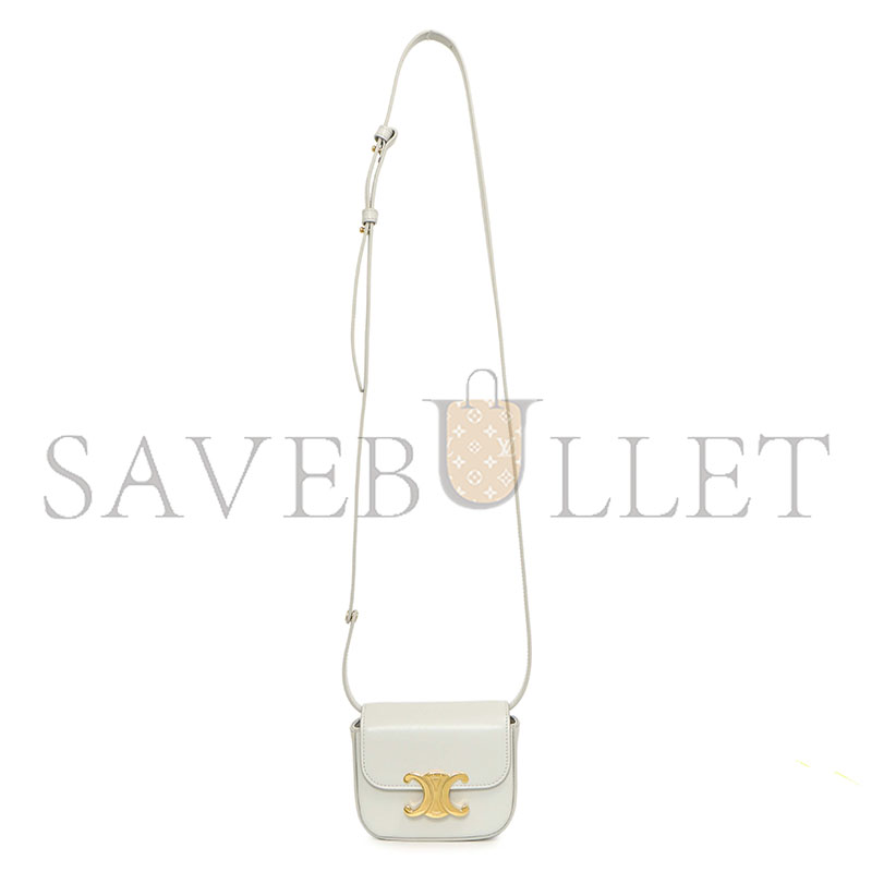 CELINE GREY CALFSKIN MINI CLAUDE (12*10*4cm) 